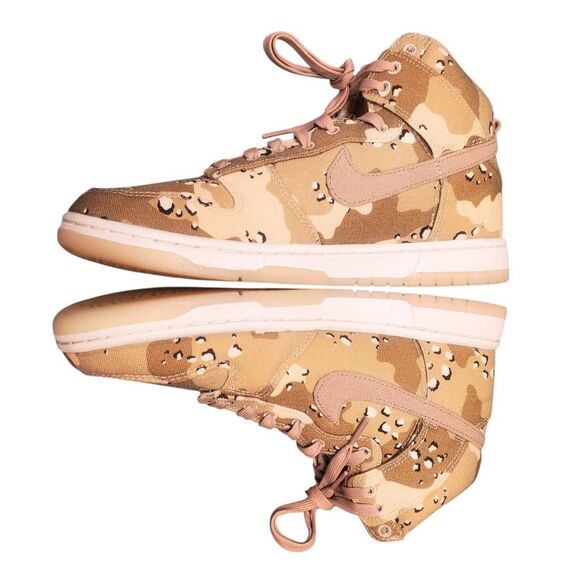 Nike Dunks High Desert Camo Sneakers DX2314-200 Women's Size 9.5, Men's 8 NO BOX - Picture 3 of 8